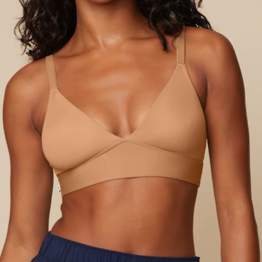 Harper Wilde Bliss Triangle Bralette in Tan, size Medium